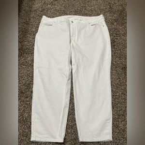 24 High Rise OG Straight Old Navy White Jeans